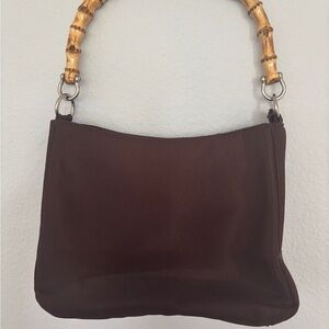 SOUL Naturalizer Dark Brown Bag with Bamboo Handle